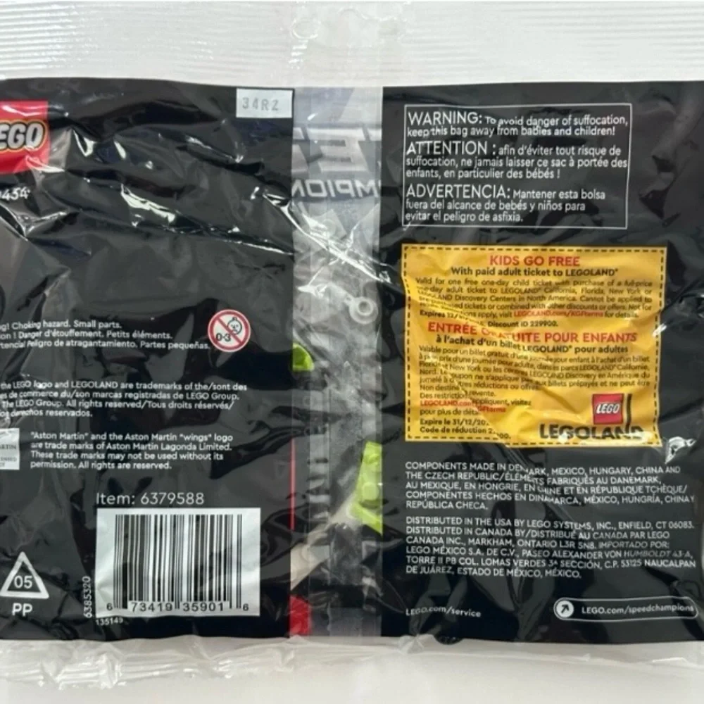 LEGO 30434 Aston Martin‎ Valkyrie AMR Pro Retired Polybag Brand New Sealed